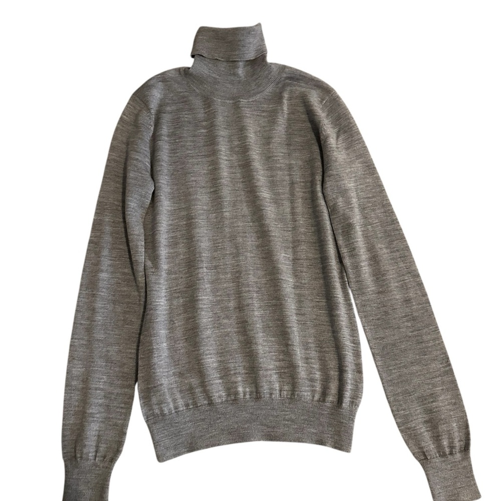 Suistudio Women’s 100% Merino Wool Gray Turtleneck Sweater XS